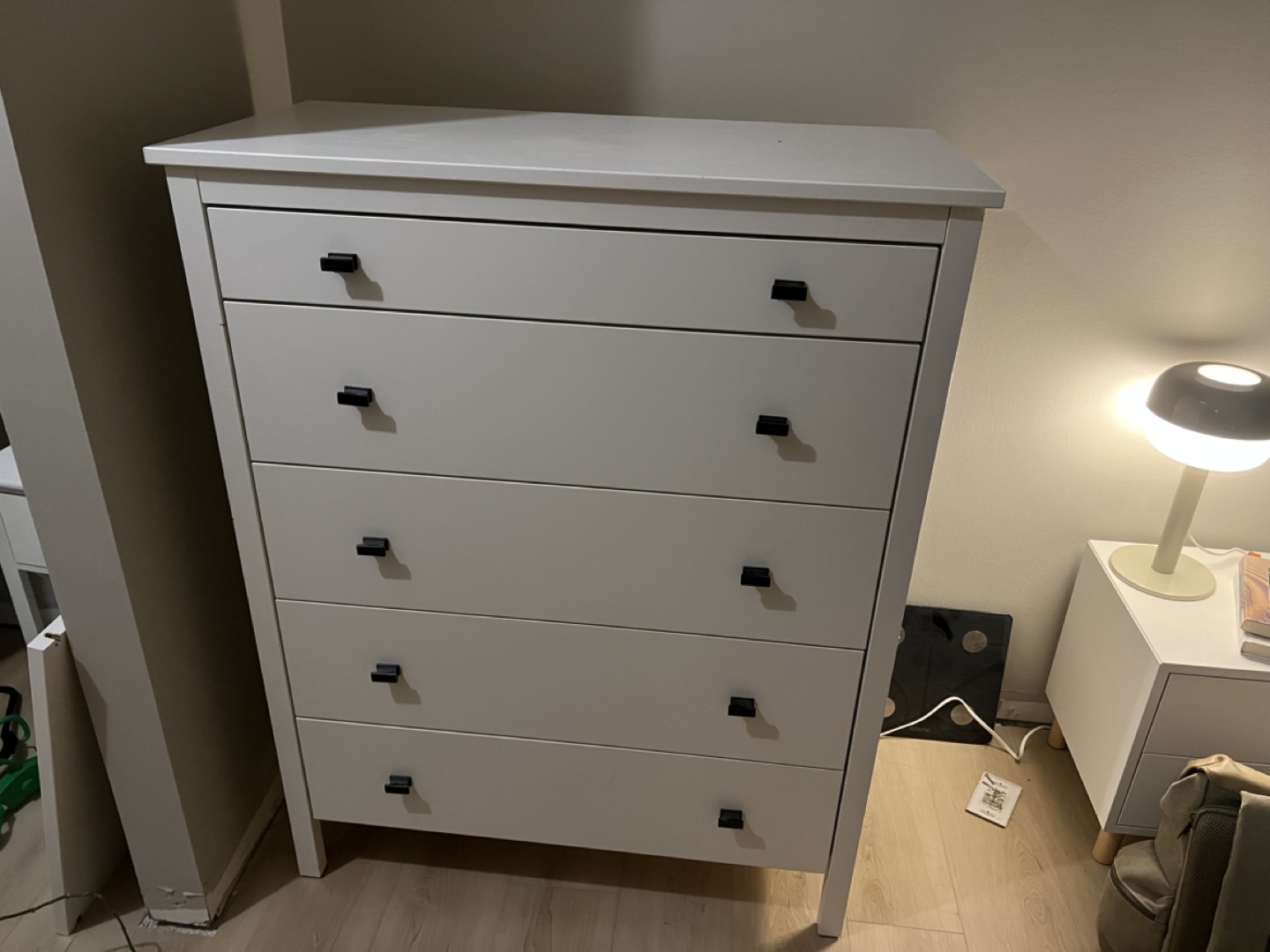 White 5-Drawer Dresser