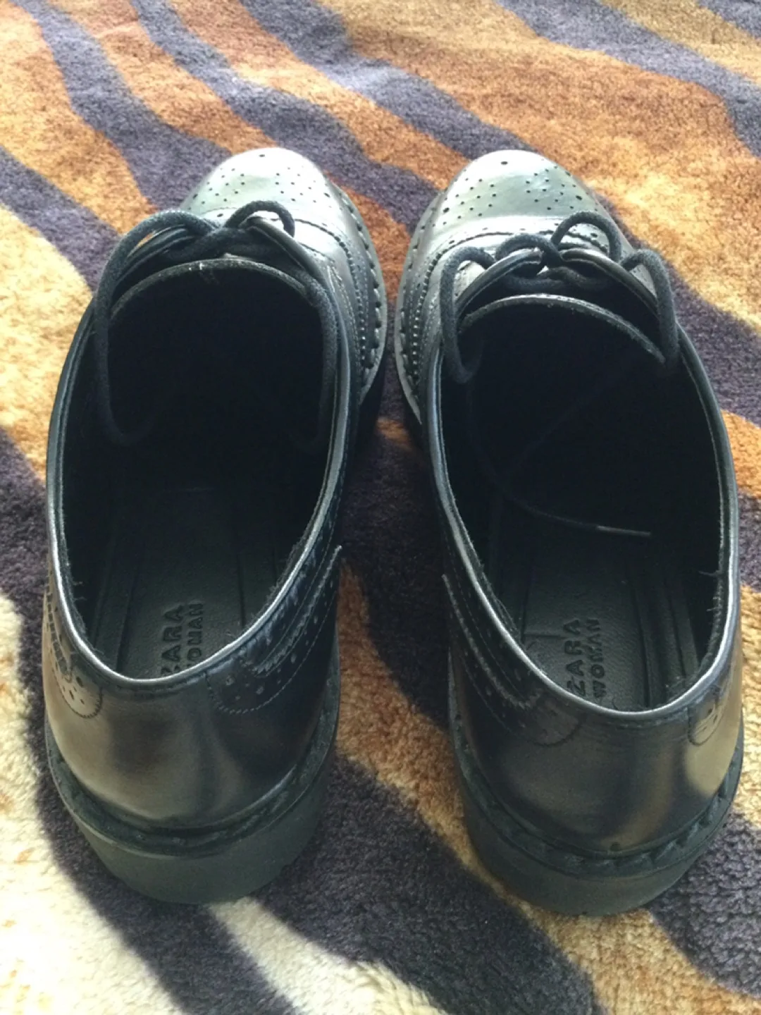 Zara brushed leather lace-up shoes 37 image indicator(3)