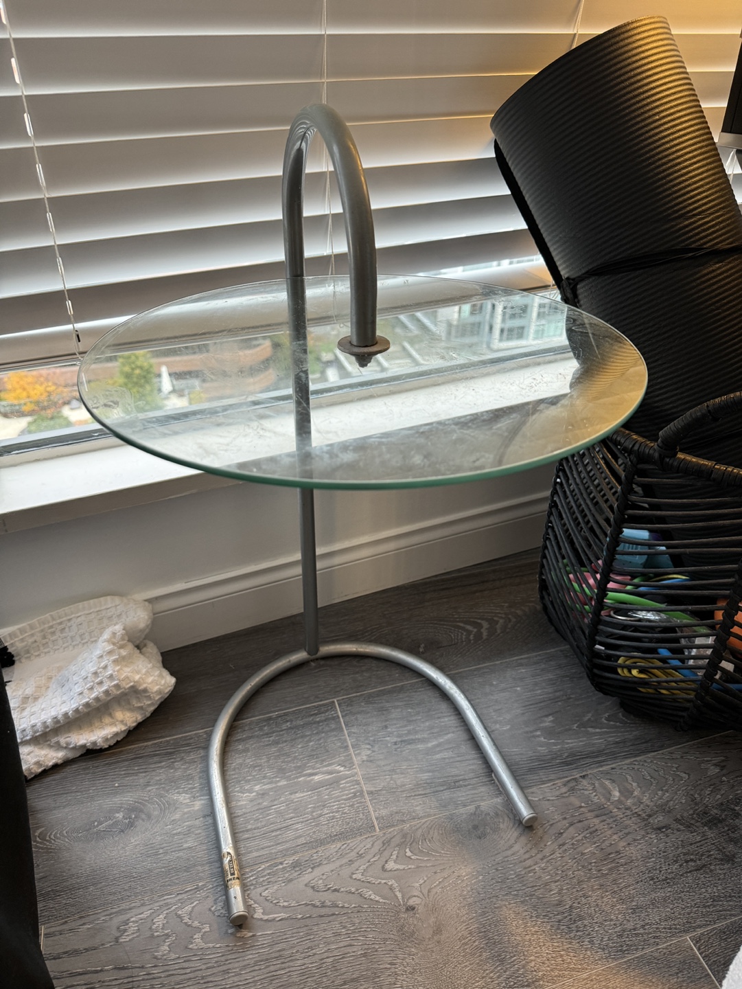 Glass Side Table with Metal Stand - photo 3