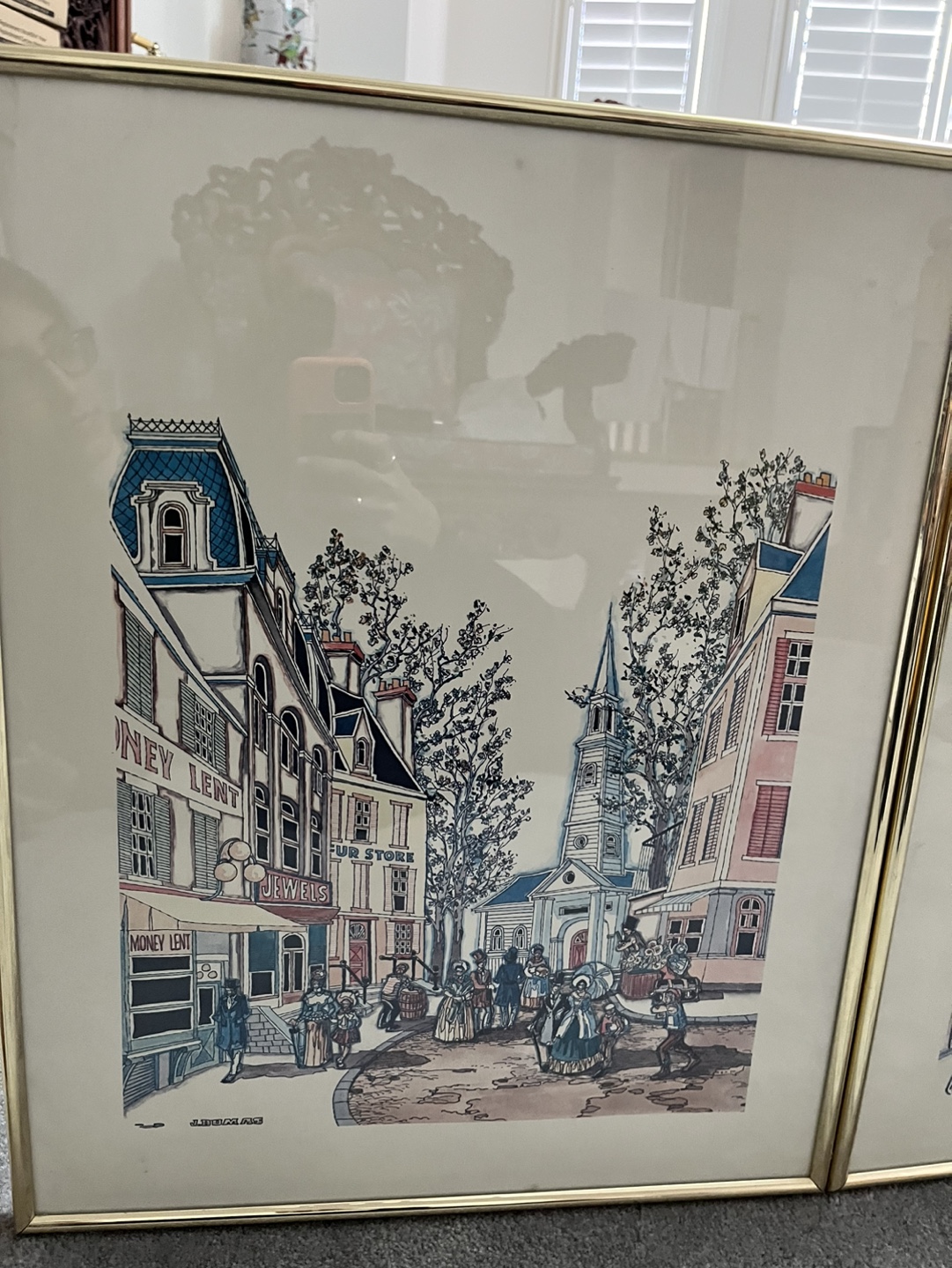 Pair of J. Dumas Signed Prints - photo 2