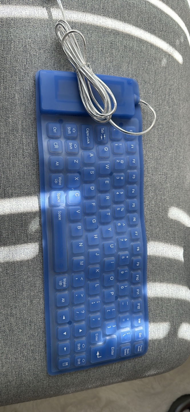 Blue Silicone foldable Keyboard - photo 2