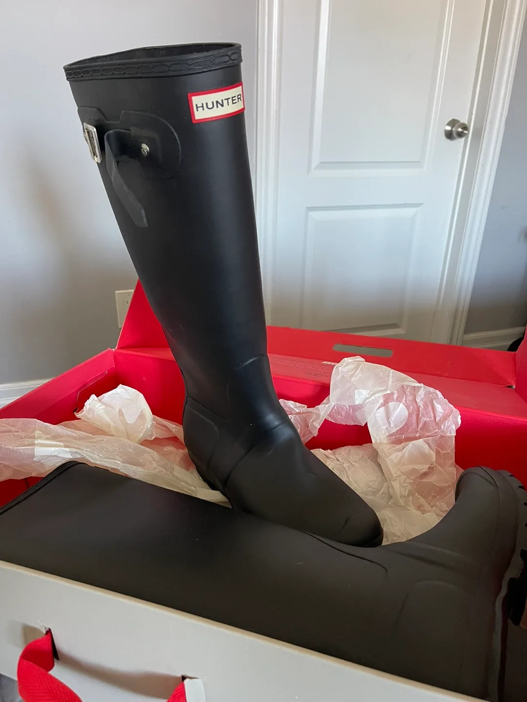Brand New Hunter Original Tall Black All-Weather Boots thumbnail