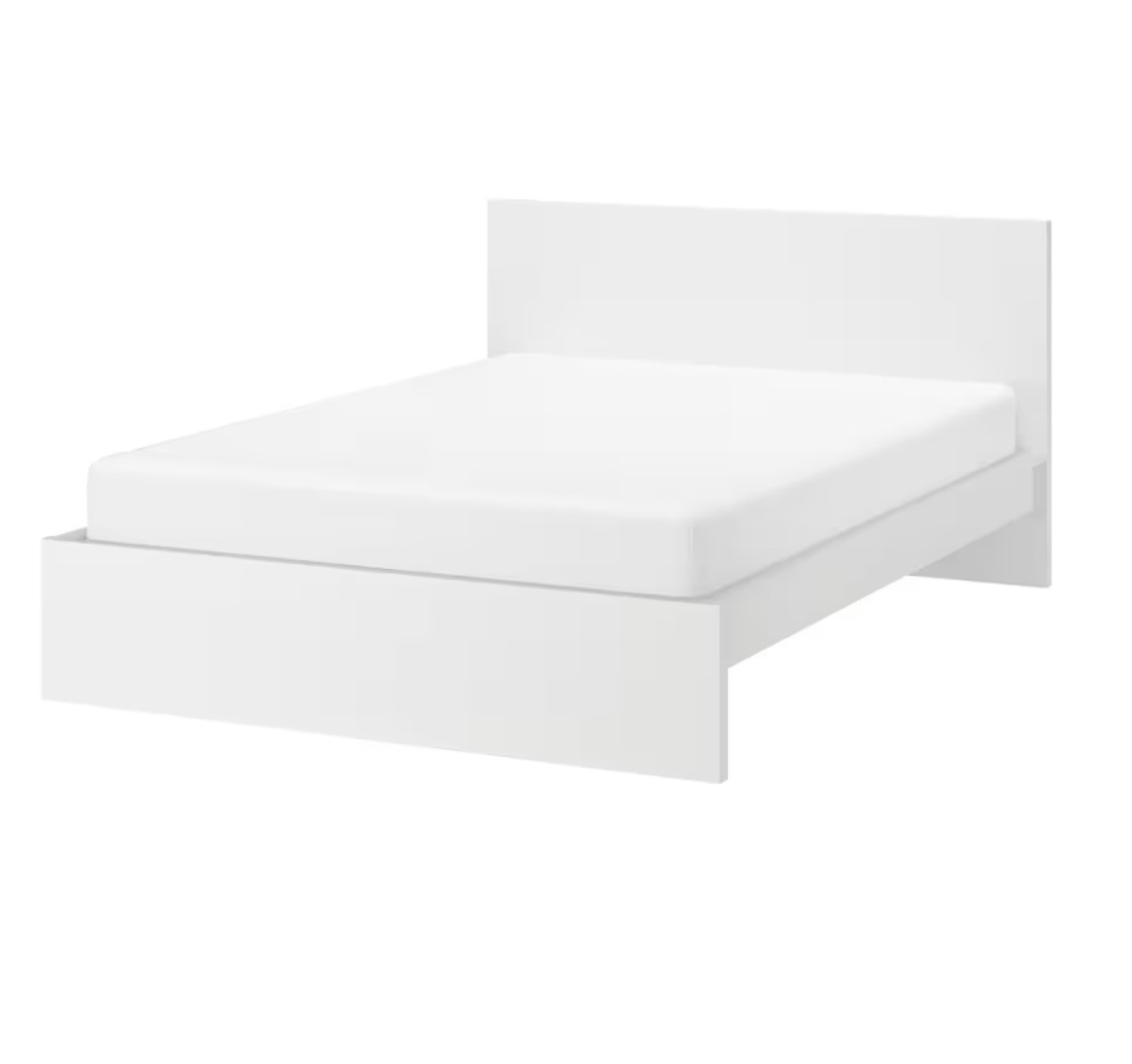 IKEA MALM Bed Frame with Slatted Base, White, King