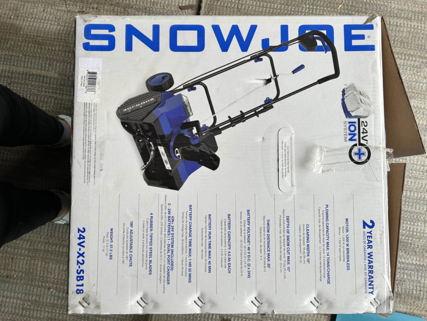 Snow Joe 24V Cordless Snow Blower - photo 5