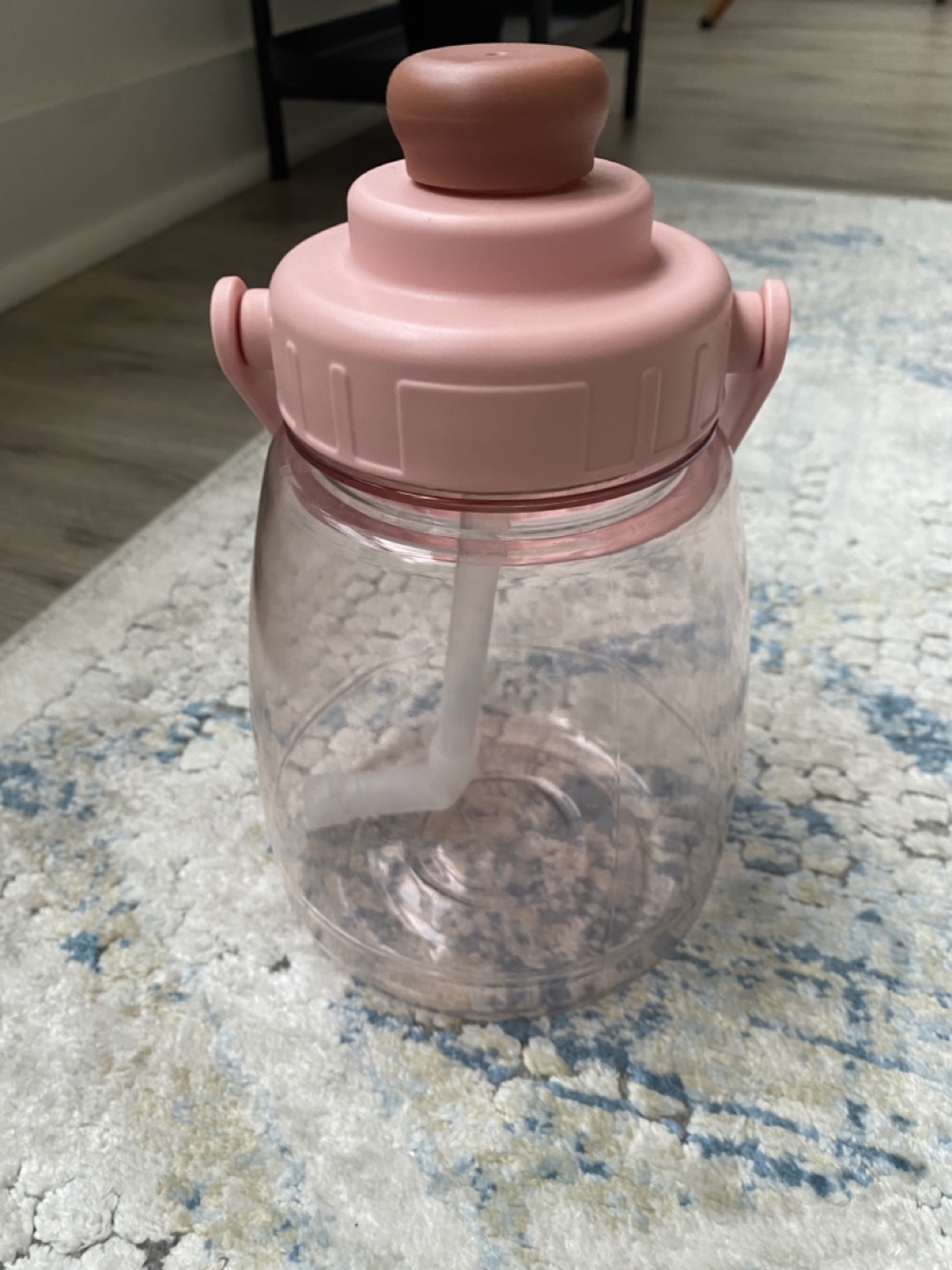 50oz Pink Water Bottle with Straw