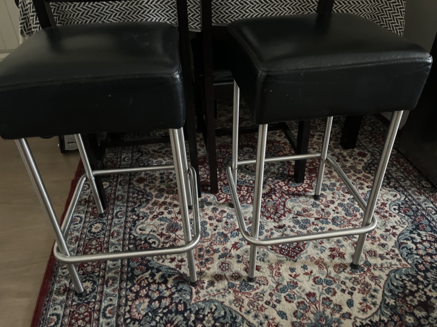 Set of 2 Black Bar Stools - photo 2