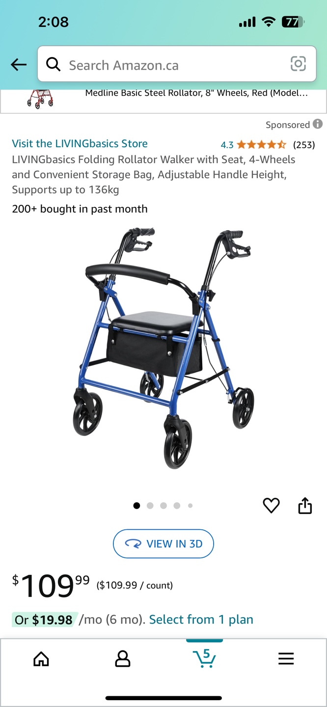 Unopen Folding Rollator Walker - photo 5