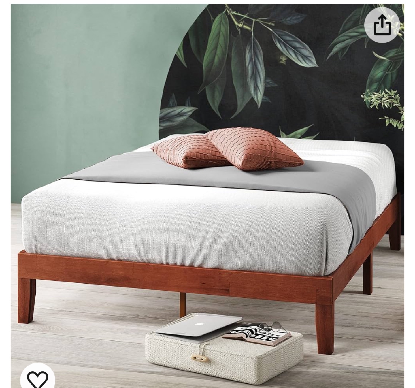 Wood Full Bed Frame - 12 inch