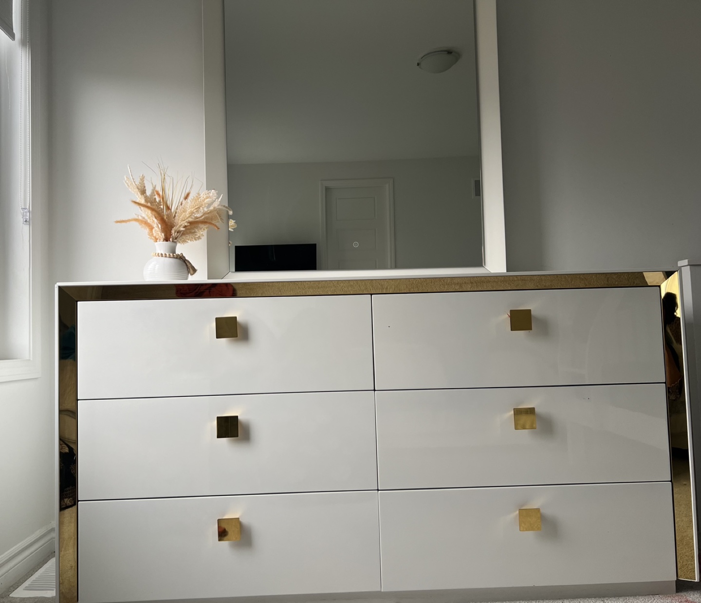 White Dresser with Mirror - photo 5