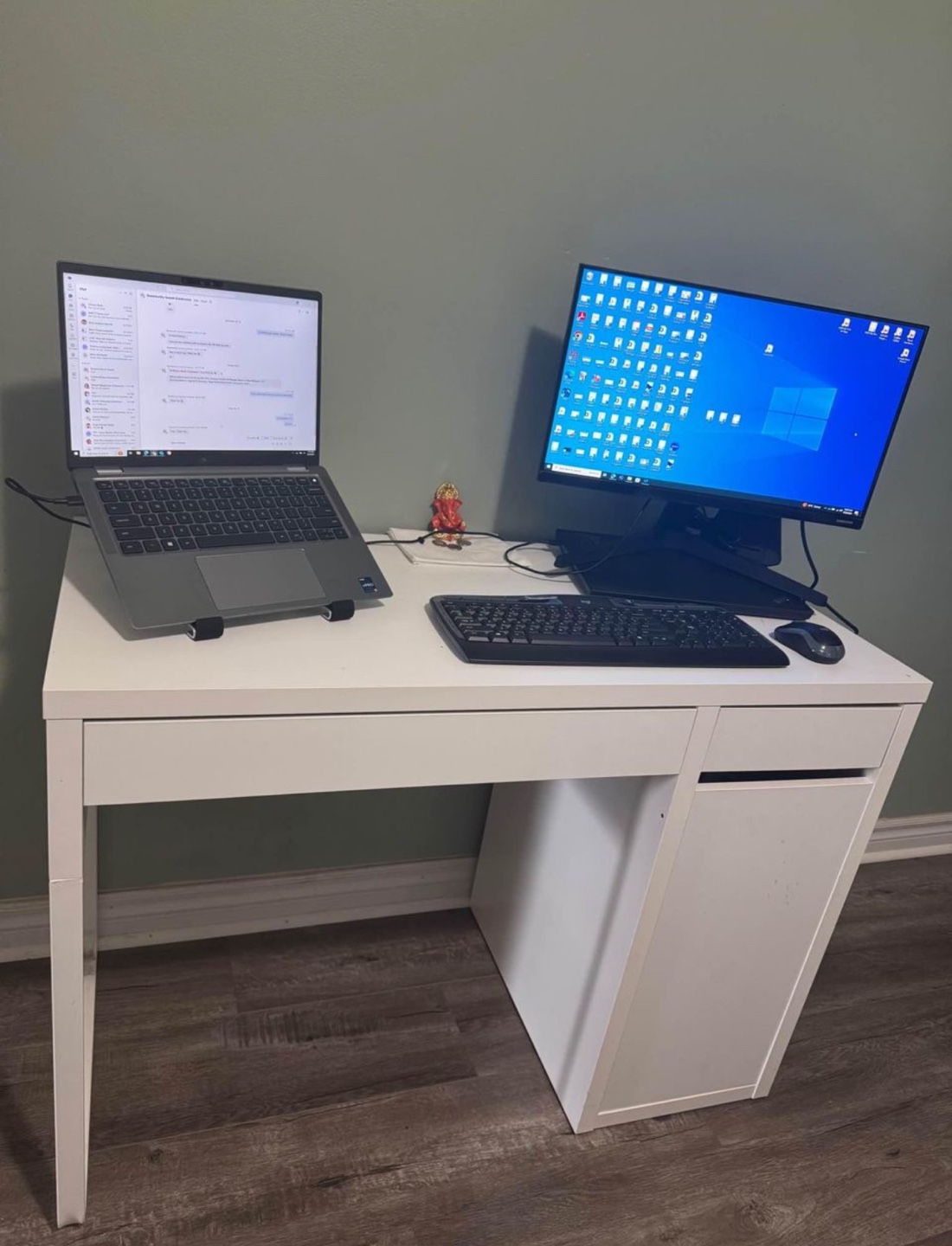 Ikea White Desk with Drawer