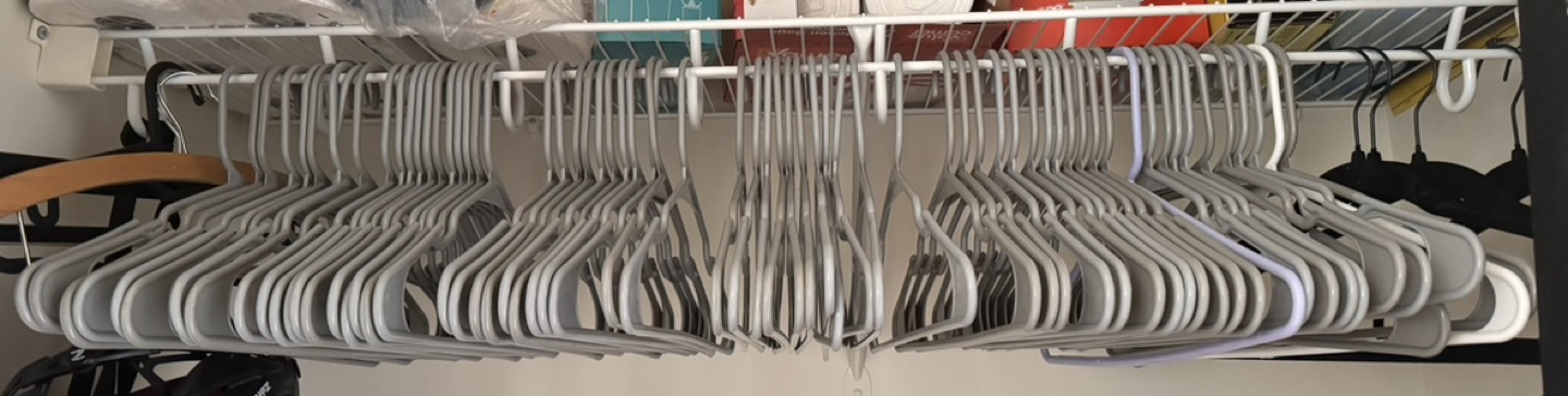 Gray Plastic Hangers - Bulk
