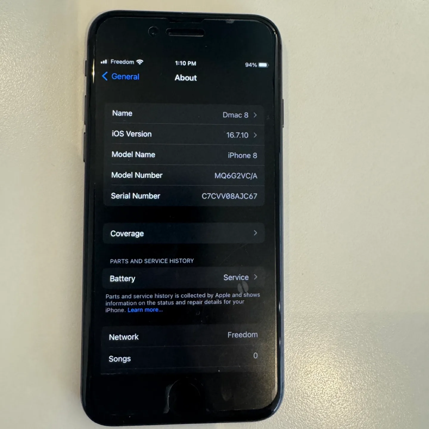 iPhone 8 64gb Unlocked 93% Battery Health image indicator(6)