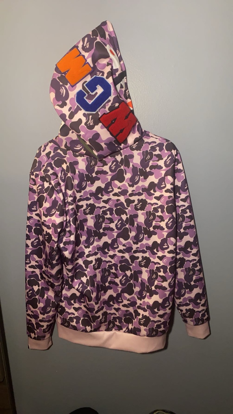 A Bathing Ape Bape Purple Camo Hoodie - photo 2