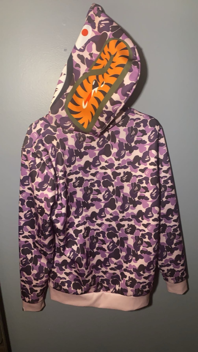 A Bathing Ape Bape Purple Camo Hoodie - photo 3