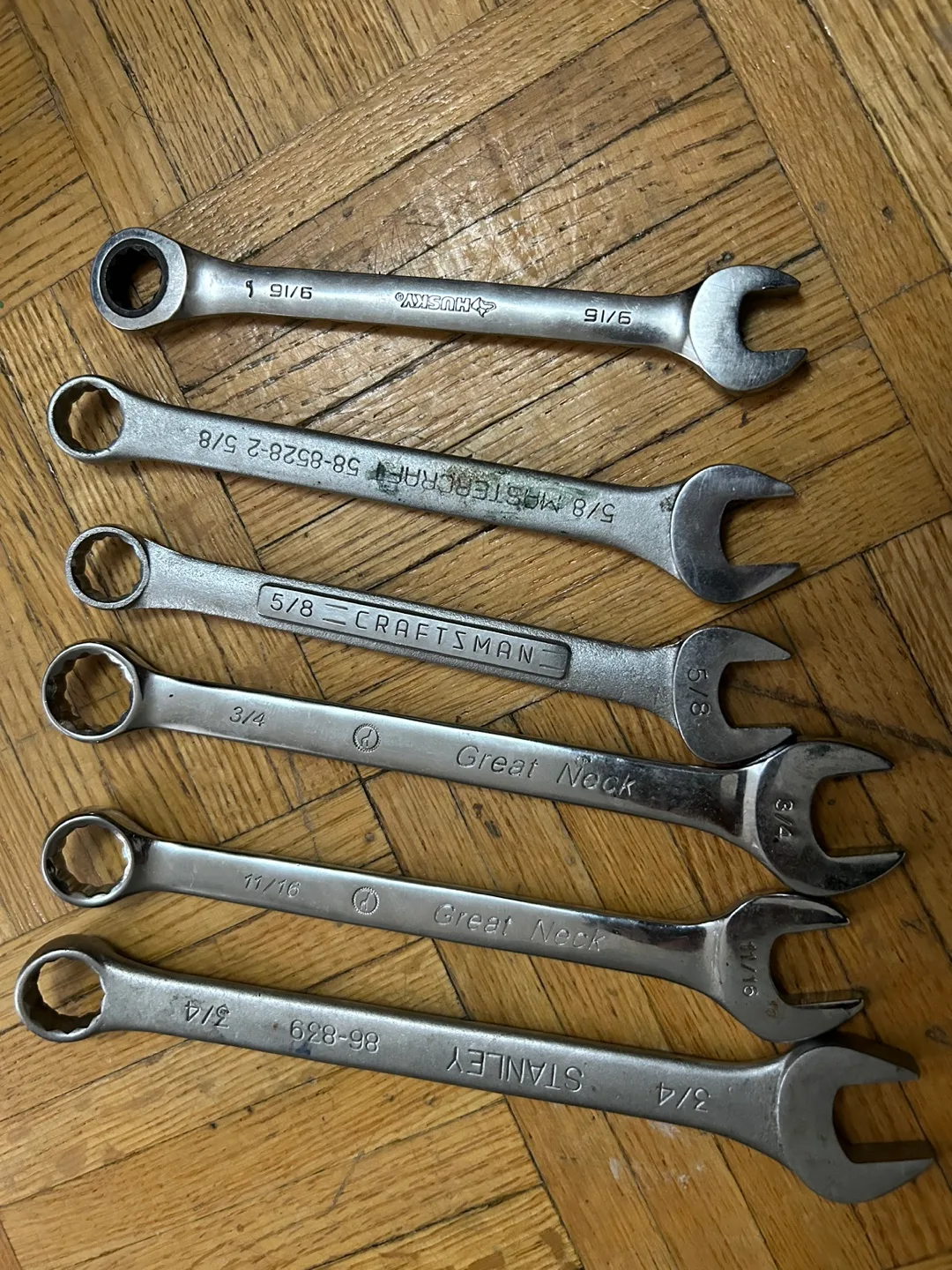 Set of Wrenches - Husky, Craftsman, Mastercraft & Great Neck thumbnail