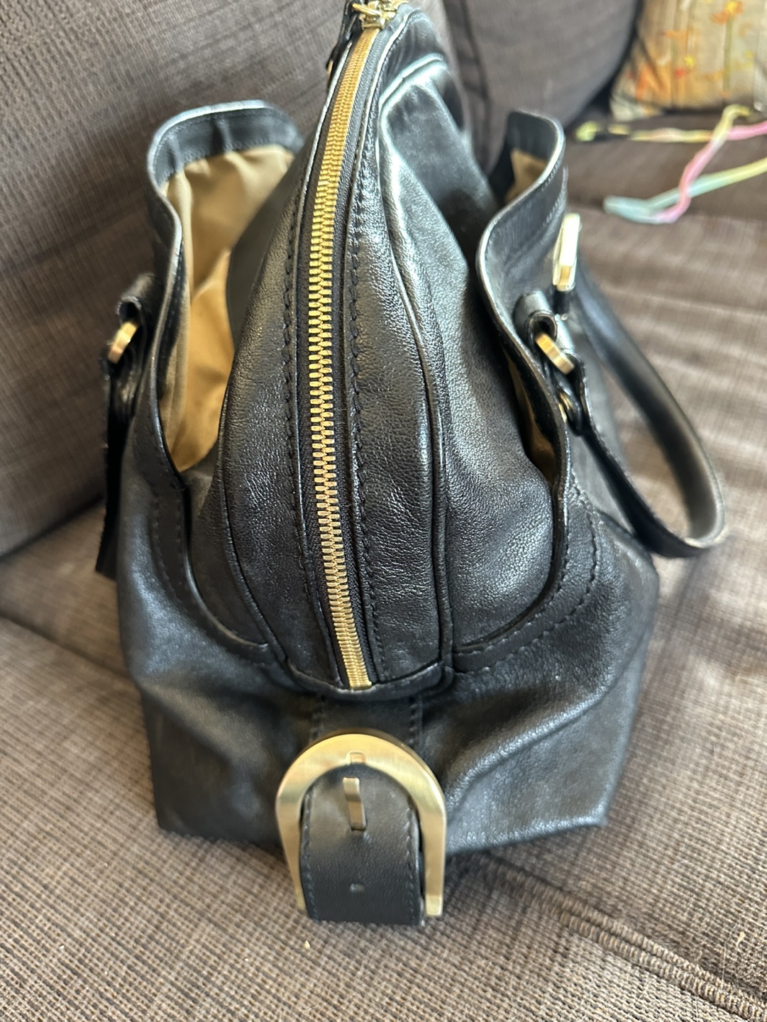 Jimmy Choo Black Buckle Leather Handbag - photo 5