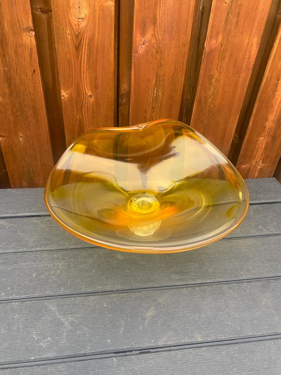 Large Yellow Glass Bowl image indicator(3)