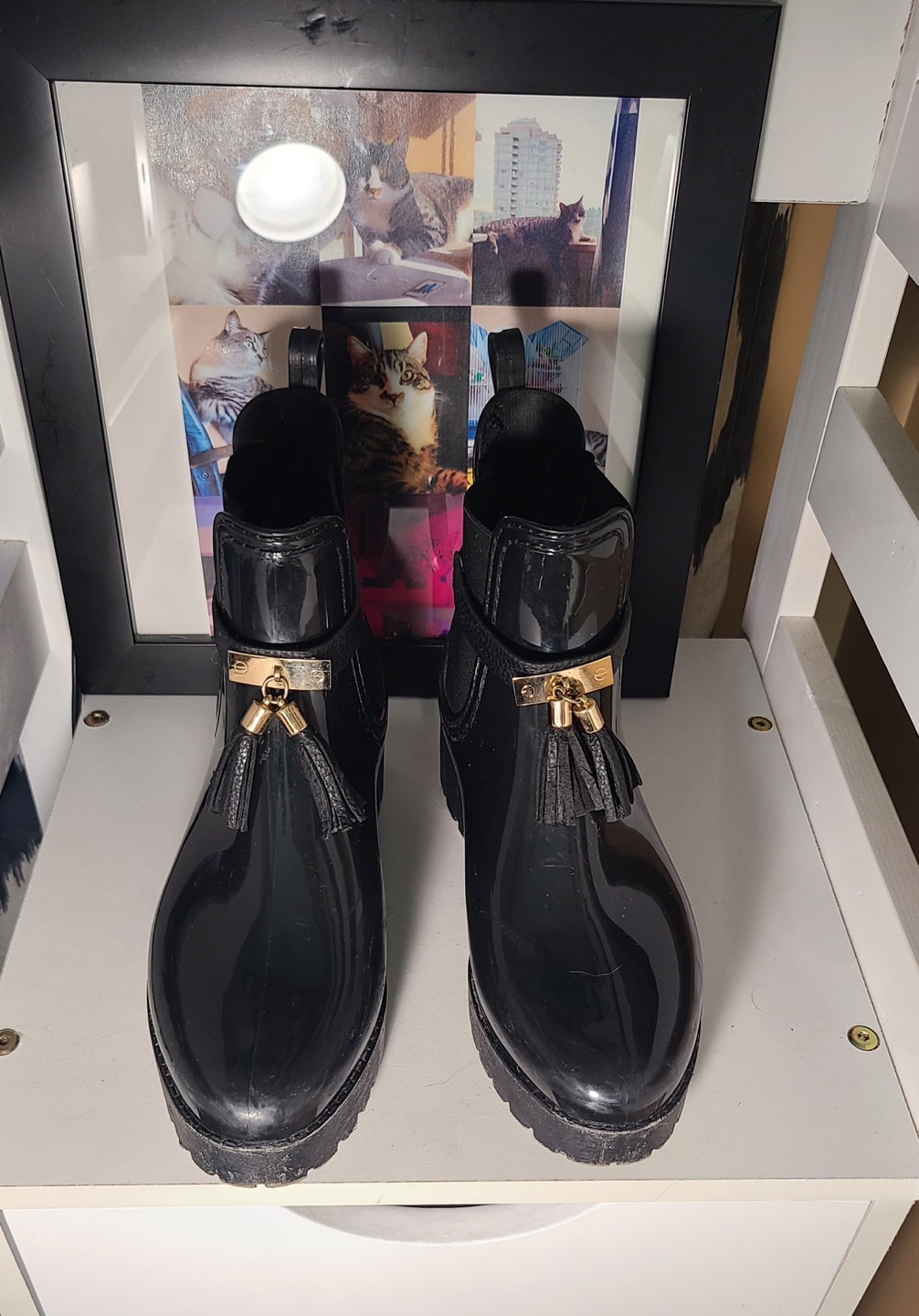 Black Chelsea Rain Boots