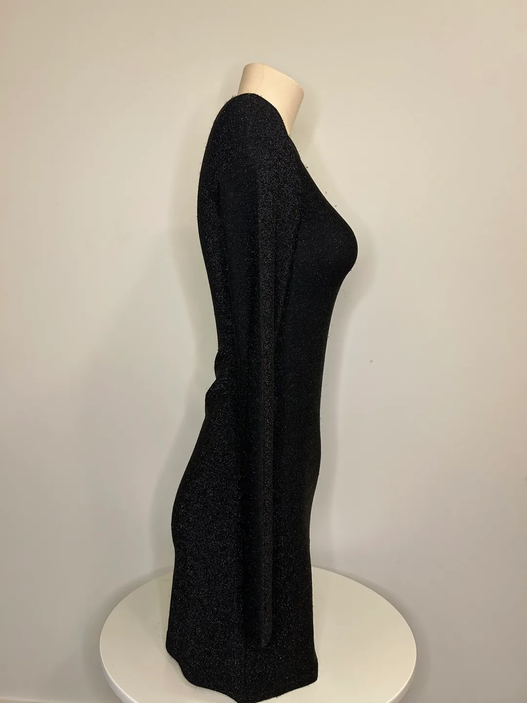 Reformation Metallic Black Mini Dress image indicator(4)