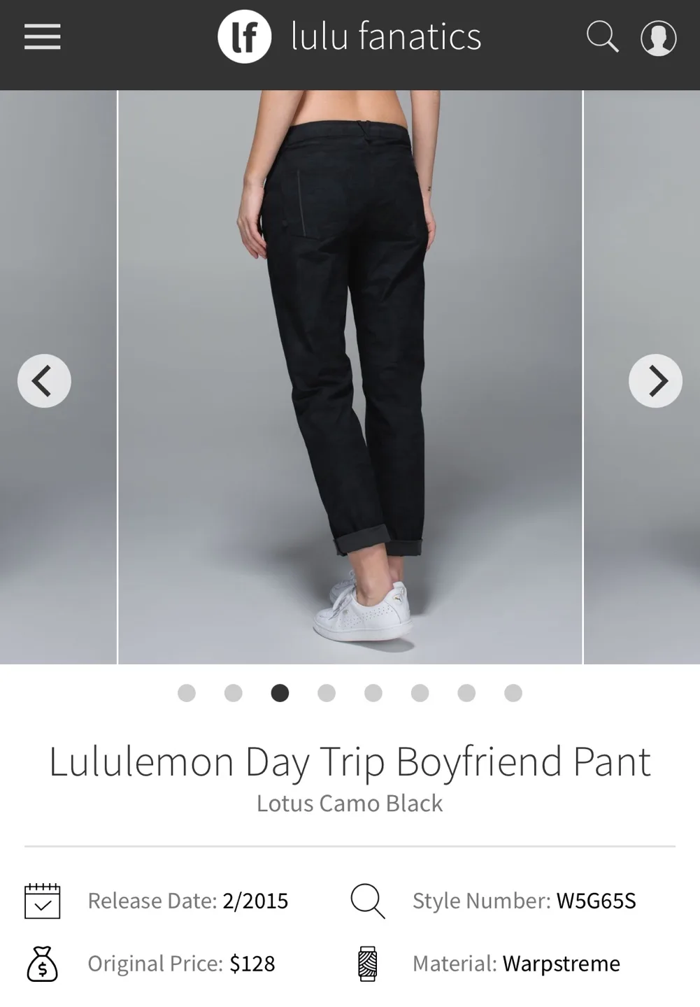 Lululemon Day Trip Boyfriend Pant - Lotus Camo Black image indicator(3)