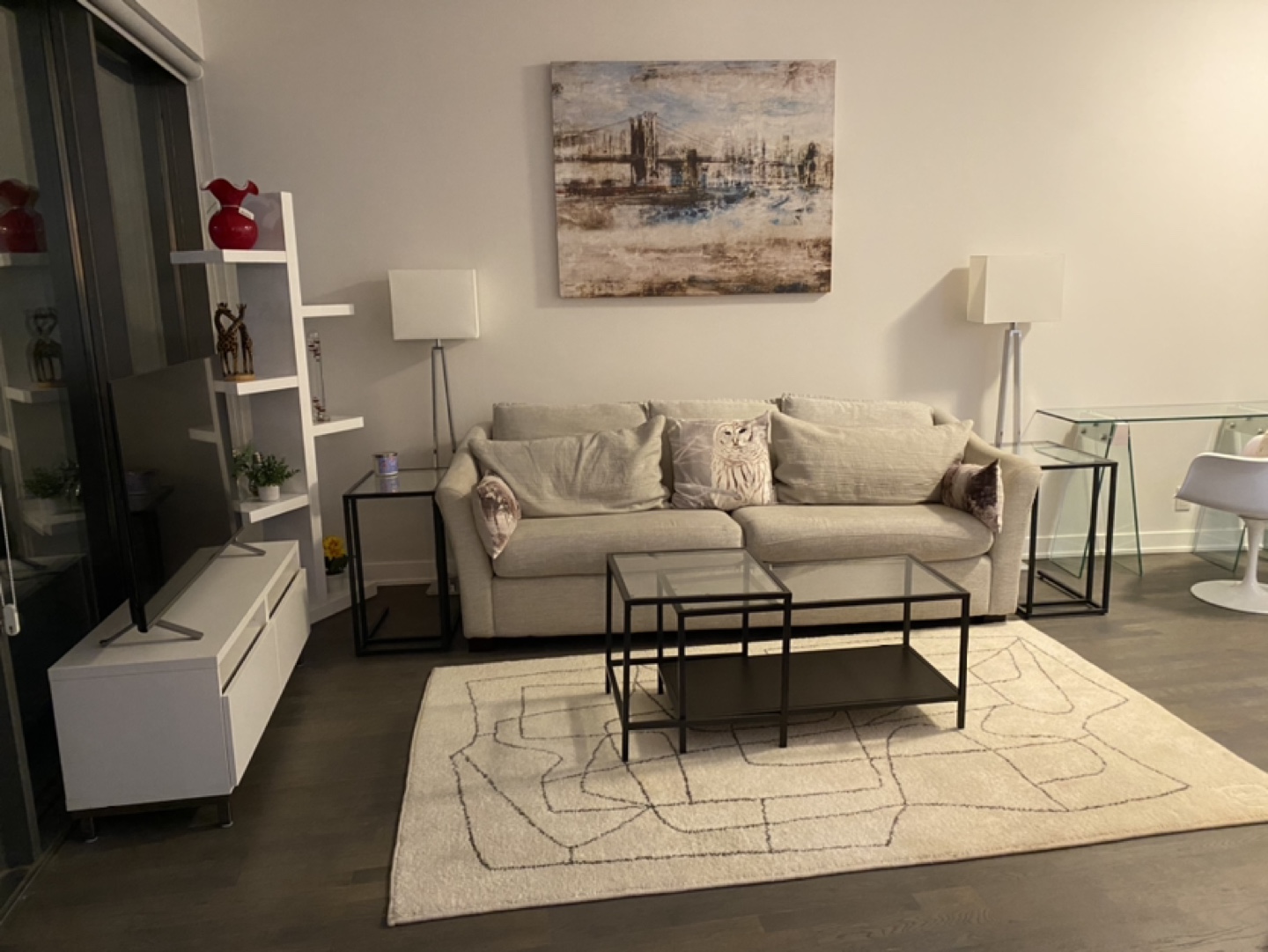 Modern 3 seater sofa grey