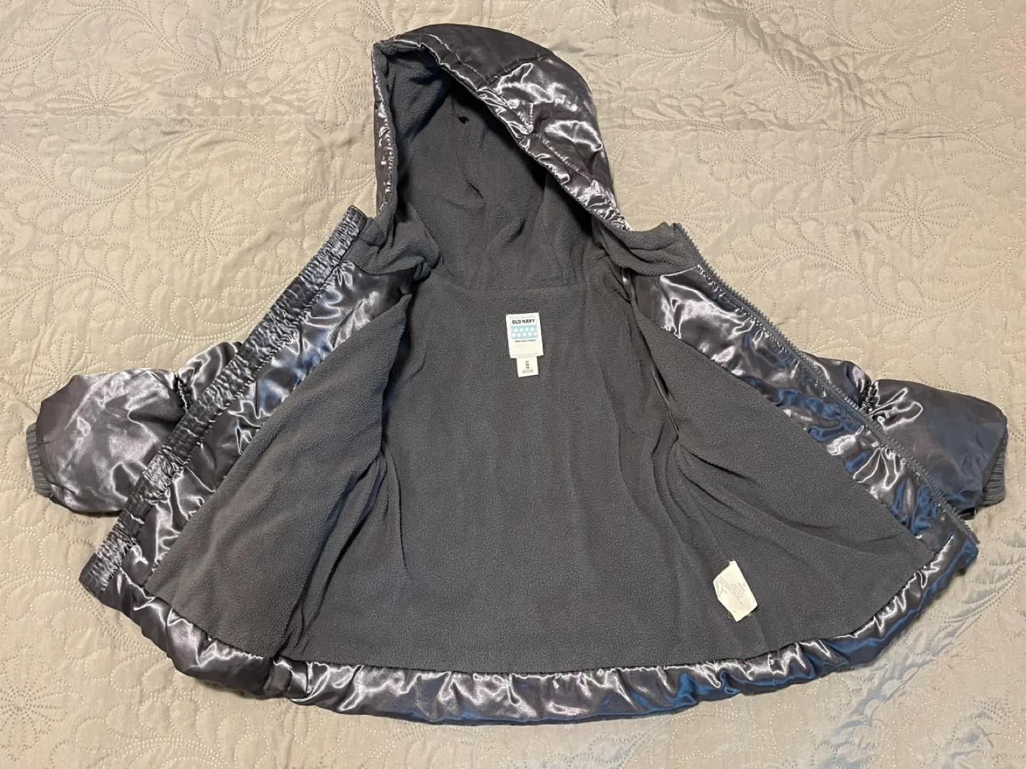 3T Baby Girls' Satin Puffer Jacket image indicator(2)