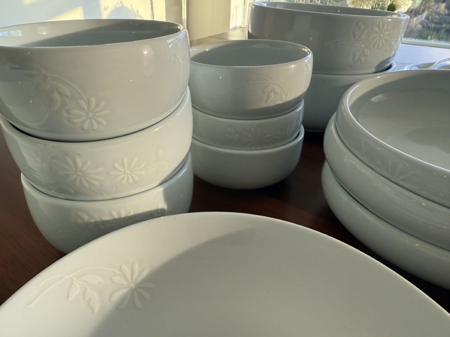 Light Blue 39 piece Porcelain Dinnerware Set - photo 3
