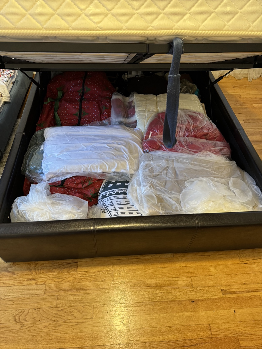 Full Size Storage Bed Frame with Mattress - photo 3