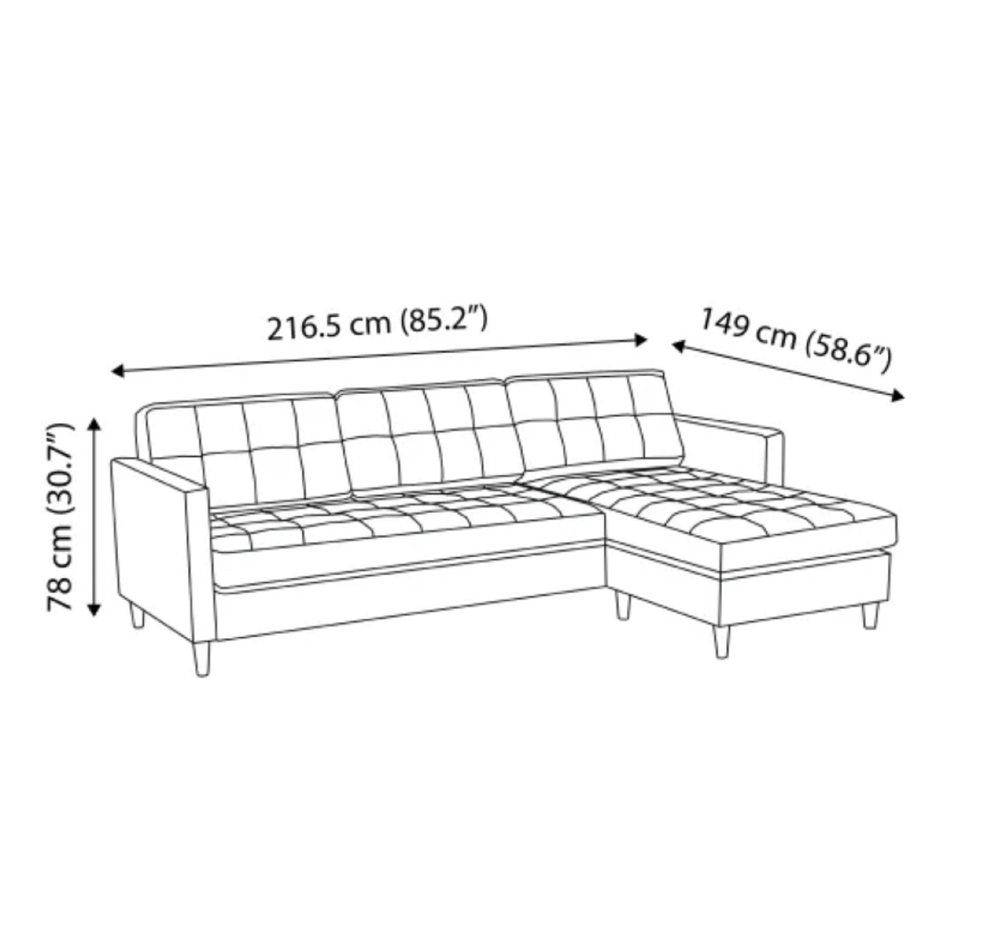 Jysk 3-seater Sectional Sofa - Light Grey - photo 4