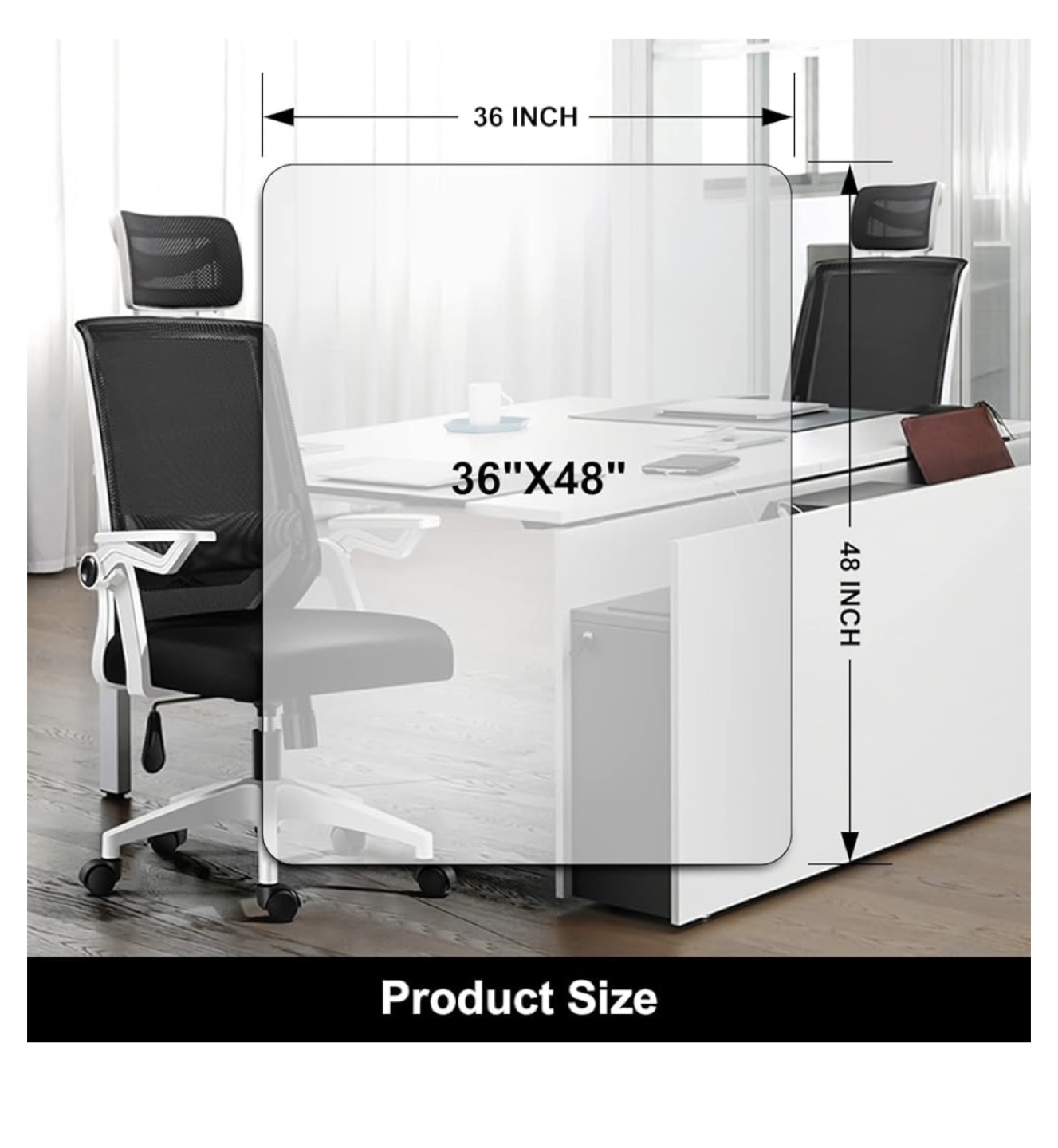 Clear Office Chair Mat for Hard Floors