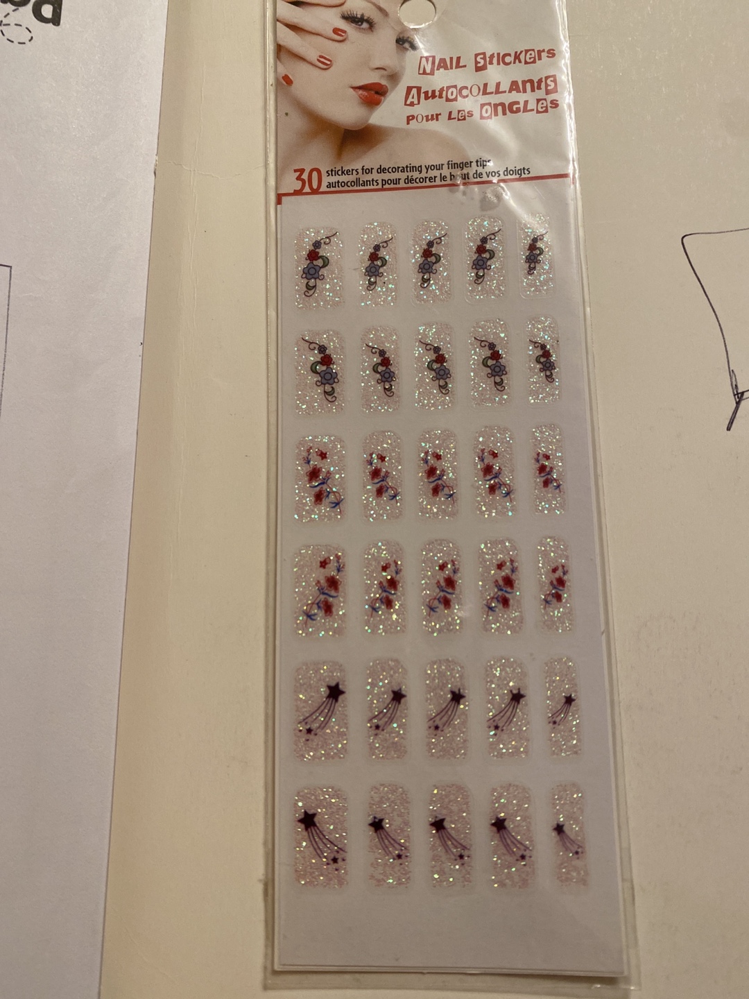 #freecycle 30 Nail Stickers