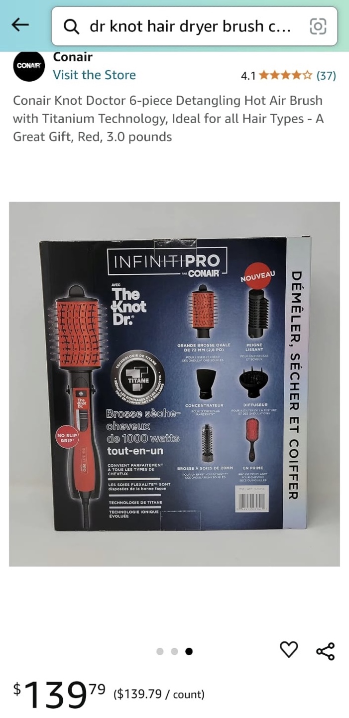 Infiniti Pro by Conair All-in-One 1000 Watts Dryer Brush
