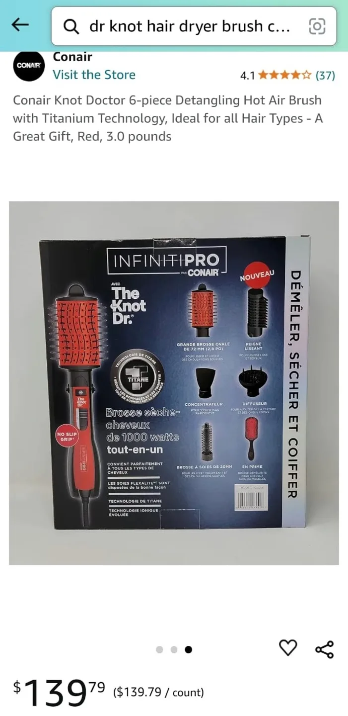Infiniti Pro by Conair All-in-One 1000 Watts Dryer Brush