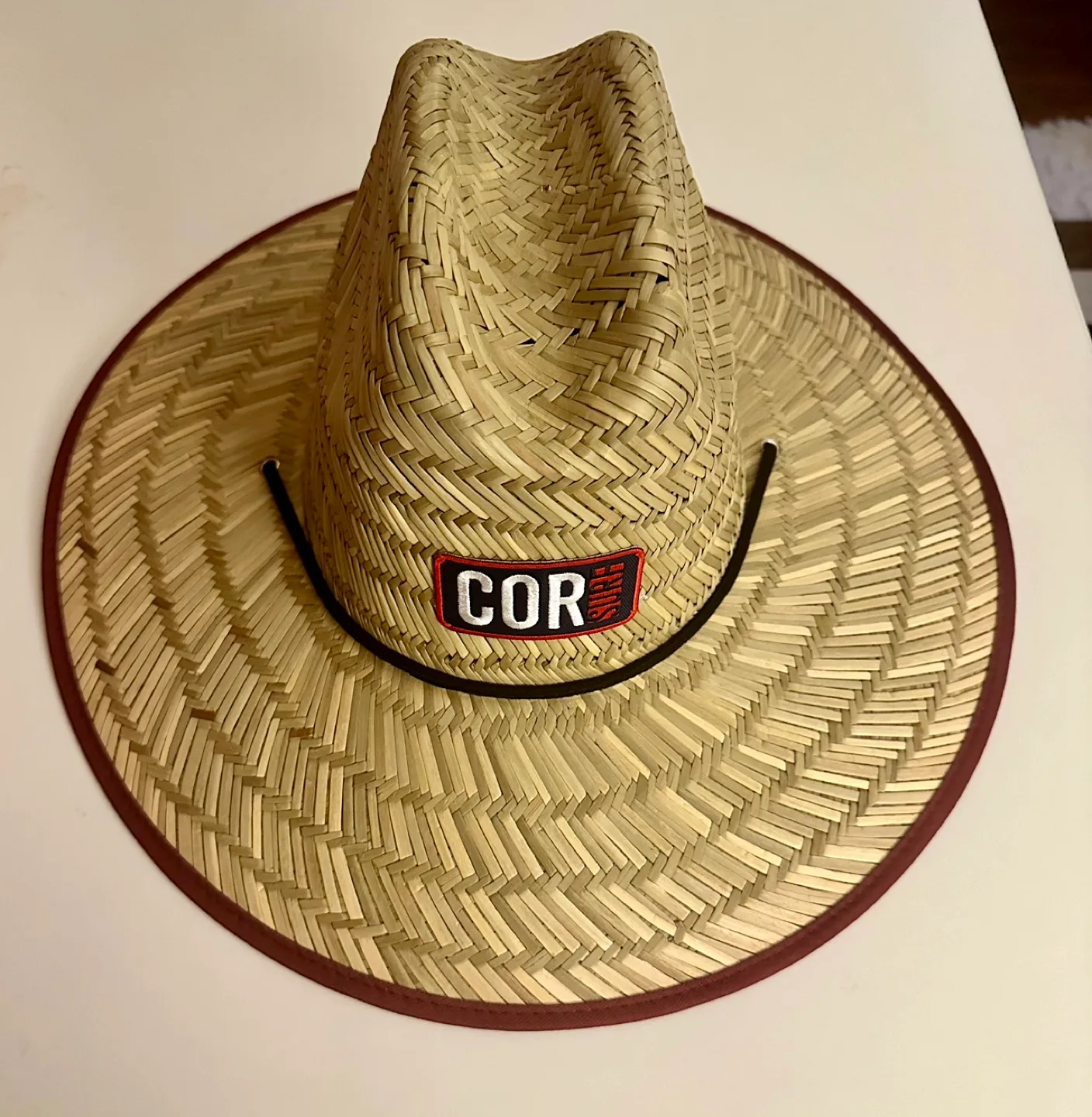 2 COR Surf Straw Hats with colorful brims #freecycle thumbnail