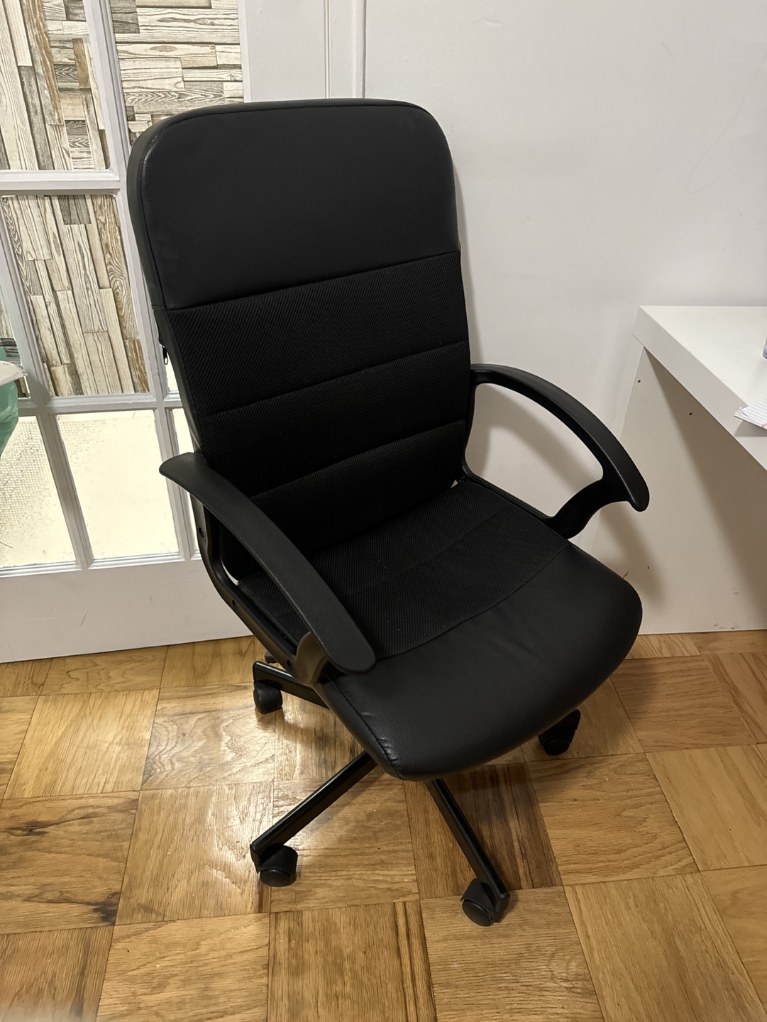 Black Office Chair with Wheels