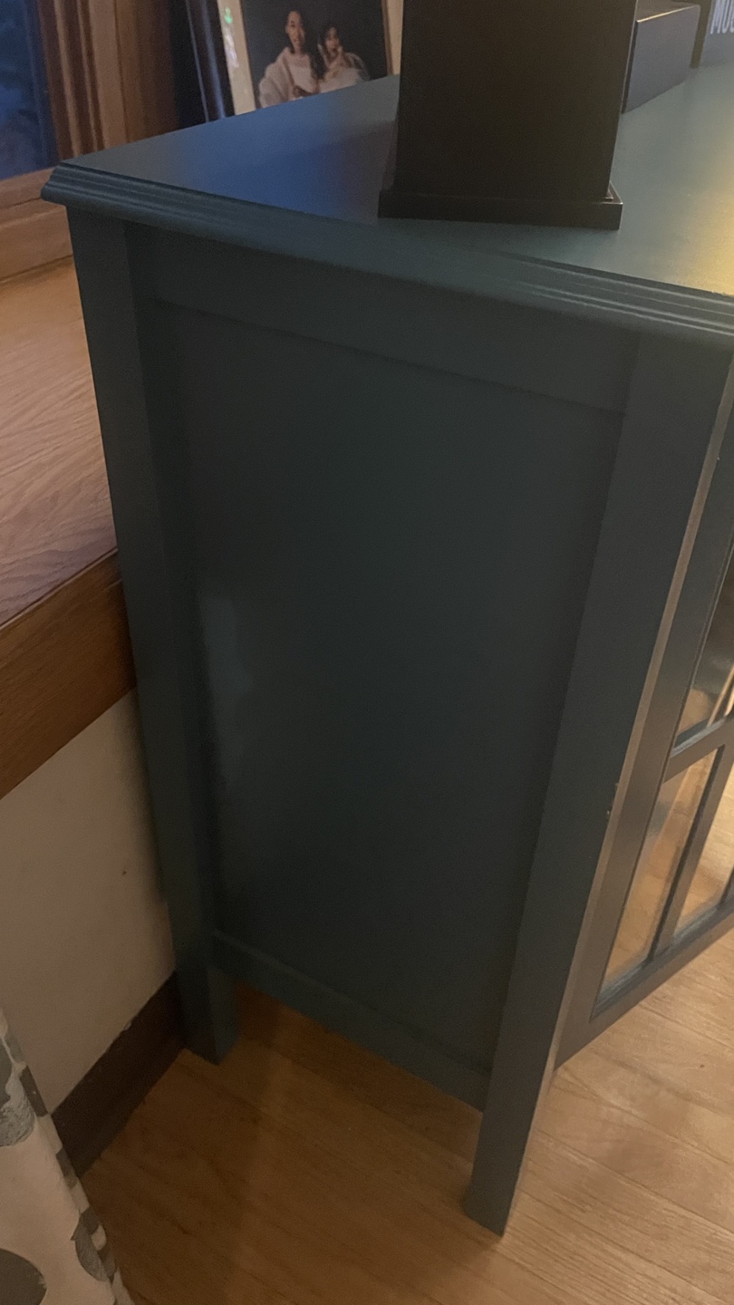 Blue Cabinet with Glass Doors with shelves check more pictures - photo 3