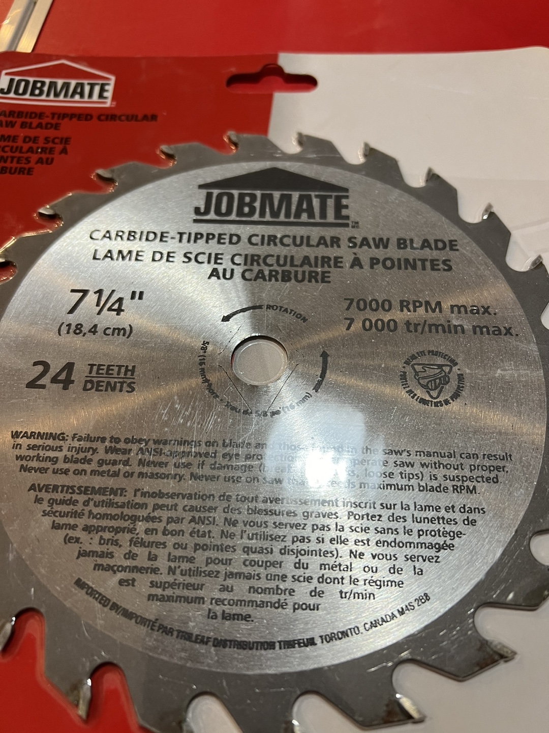 Circular saw blade, 7-1/4”, Brand New - photo 2