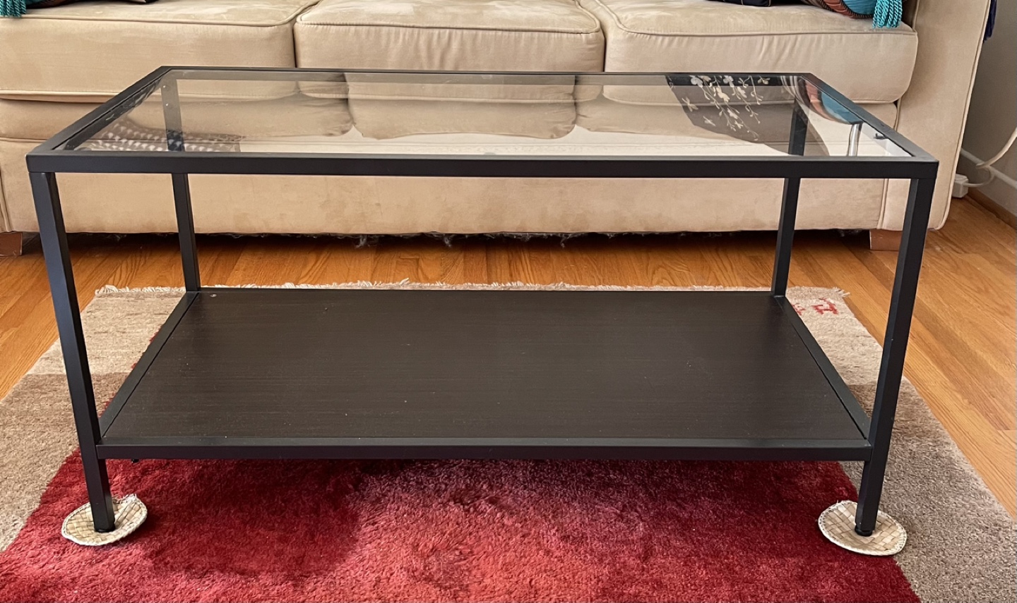 IKEA Black Glass Coffee Table