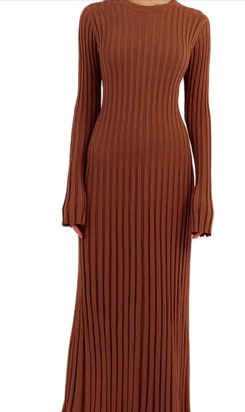 Reformation ribbed knit maxi dress