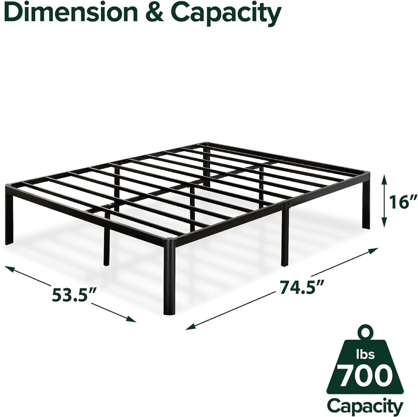 Full Size Platform Metal Bed Frame - photo 2