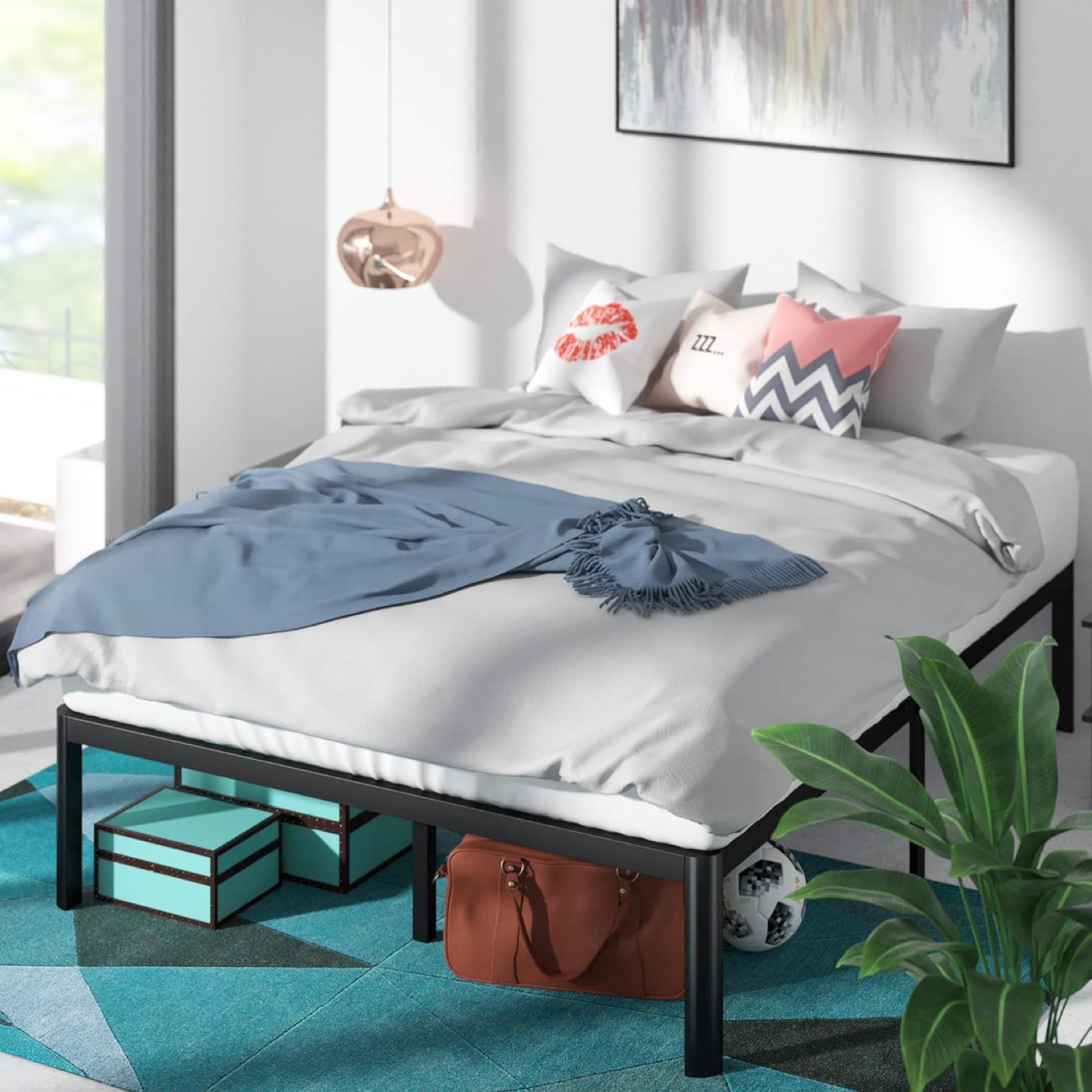Full Size Platform Metal Bed Frame - photo 4