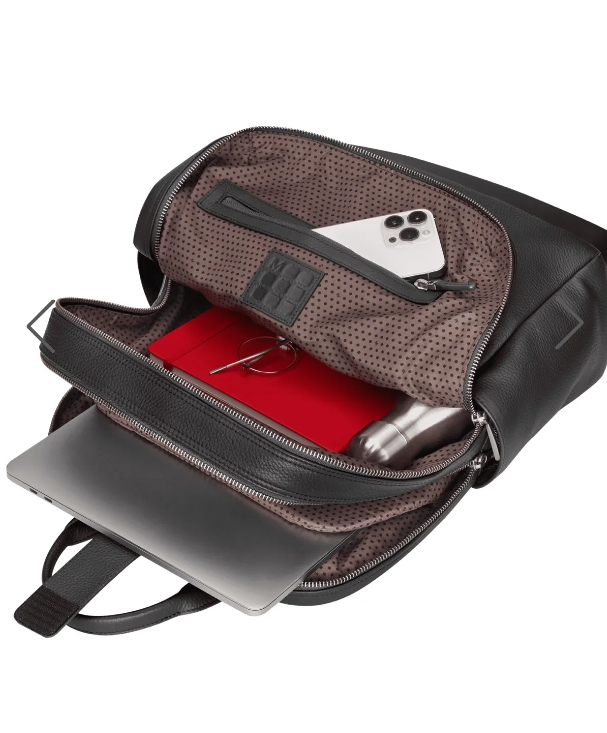 Moleskine Black Leather Backpack image indicator(3)