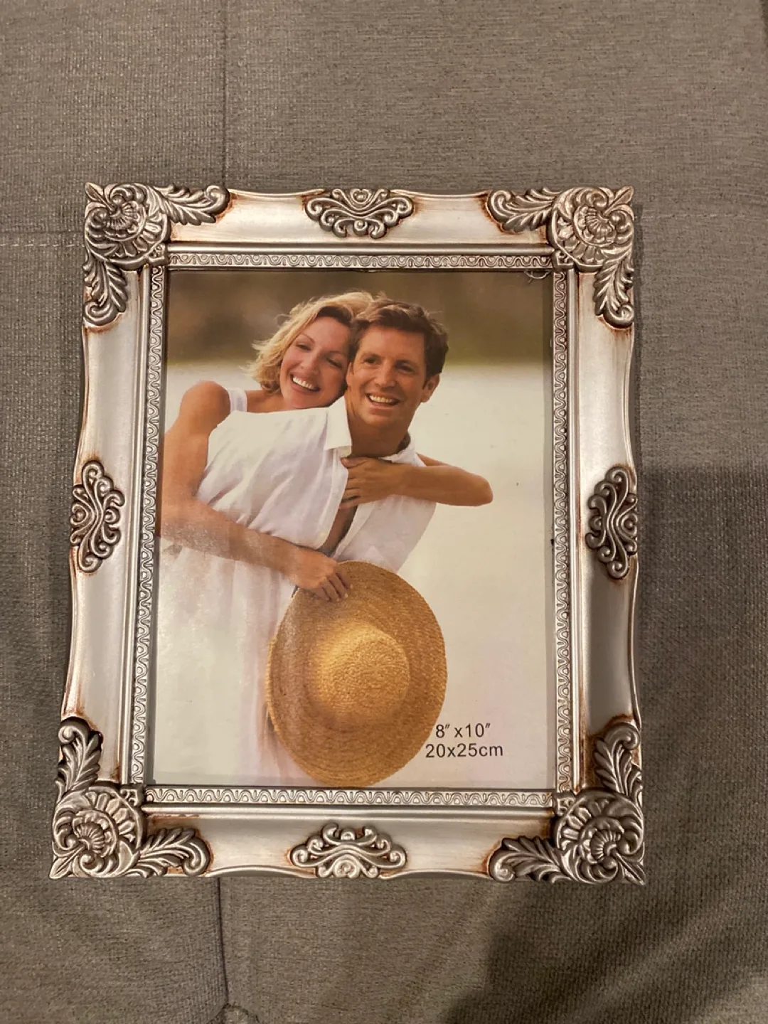 #freecycle. Silver Ornate Picture Frame 8x10 thumbnail