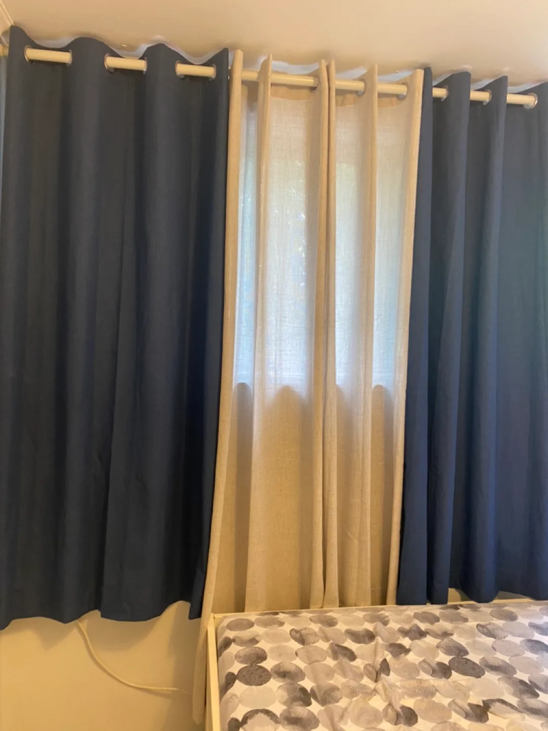 Blue and Beige Curtains thumbnail
