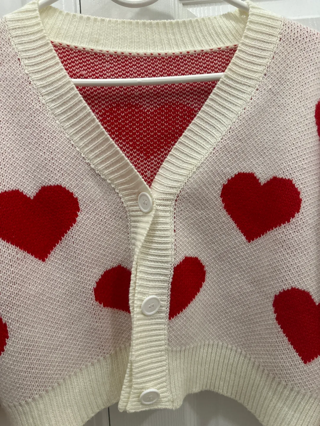 Heart knit cardigan image indicator(2)