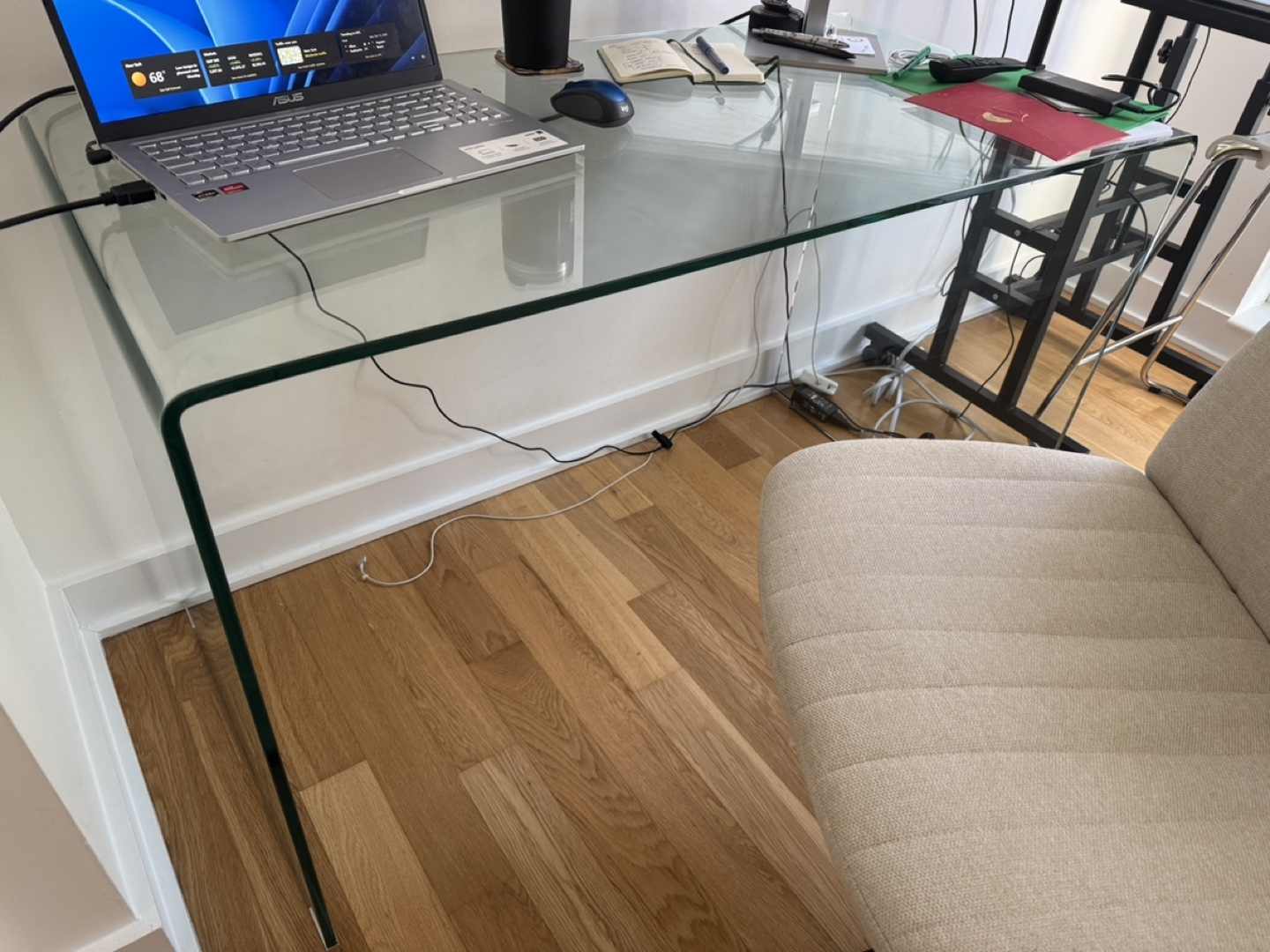 AllModern Glass Desk