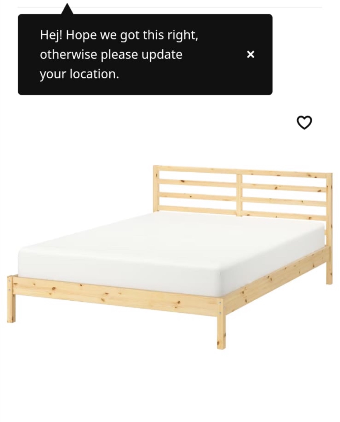 IKEA TARVA Bed Frame, Queen Size