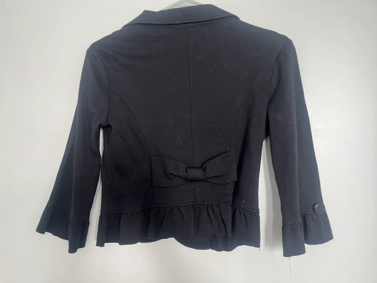Black Blazer with Bow Detail image indicator(2)