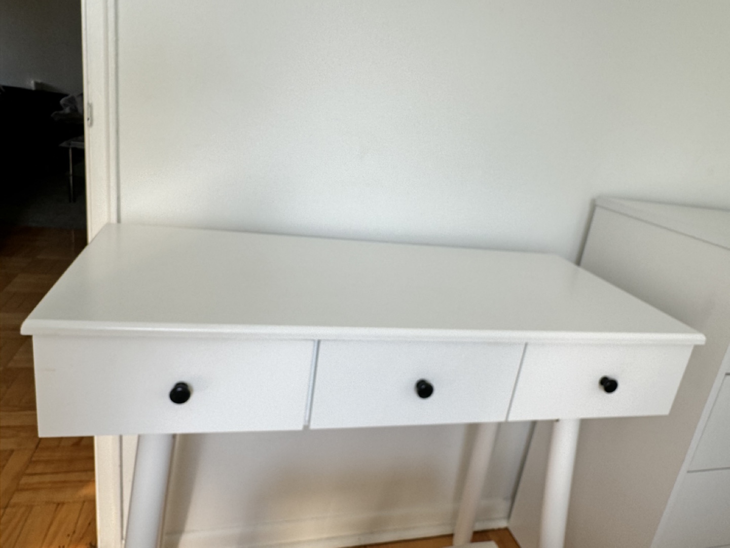 White Vanity Set with Stool and Mirror - photo 2