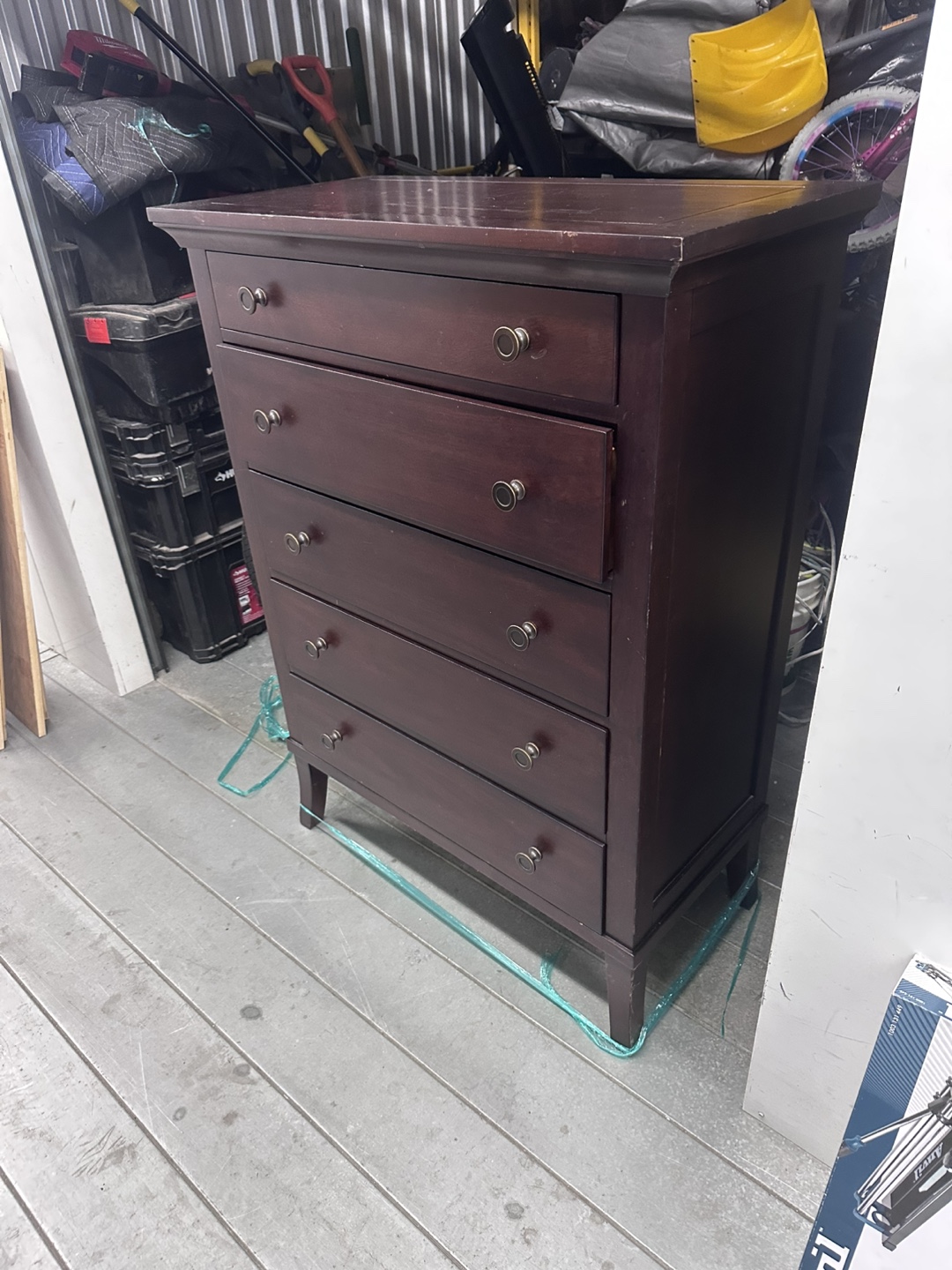 5 Drawer Wooden Chest of Drawers - photo 2